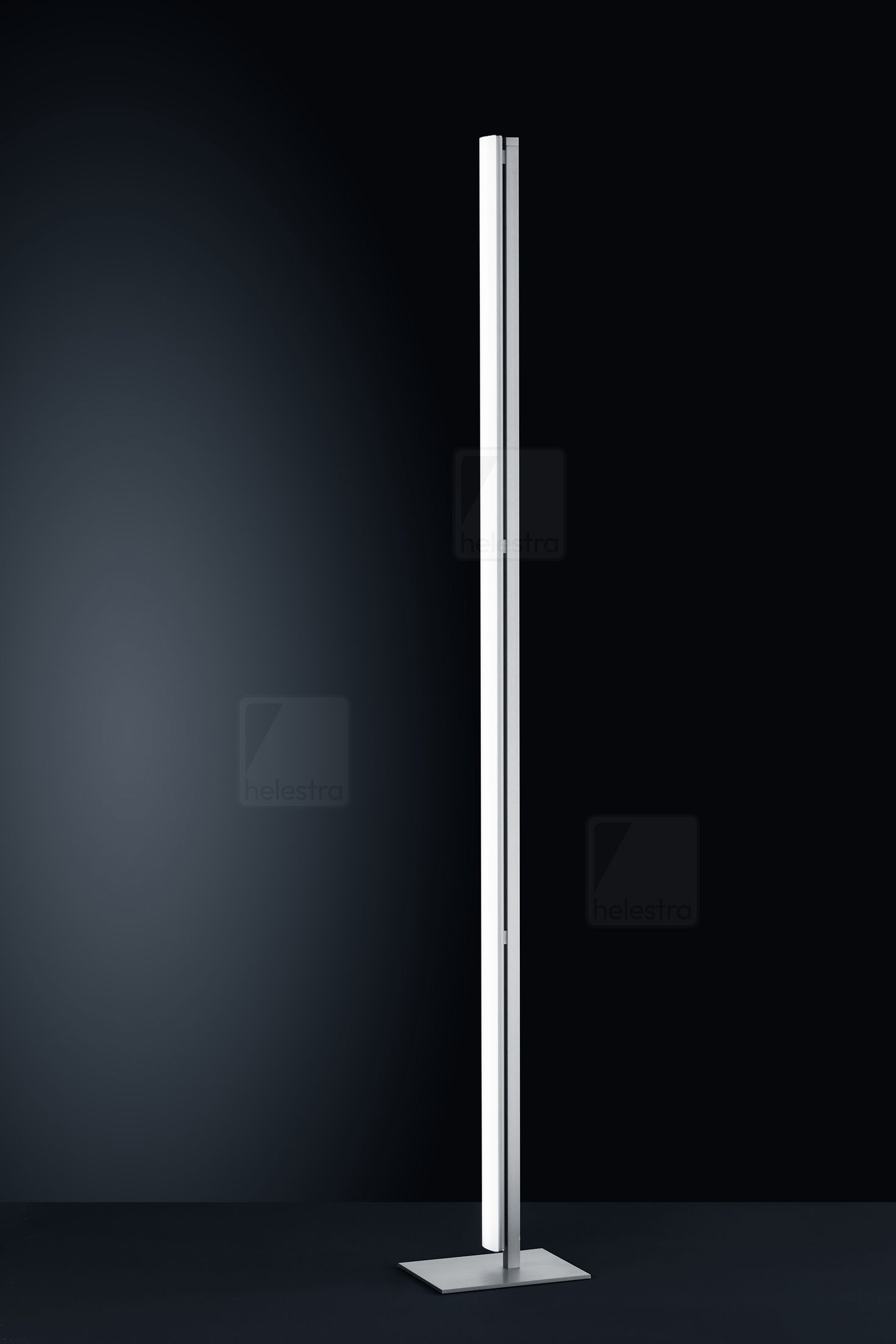 Helestra VENTA  floor luminaire aluminium nickel mat
