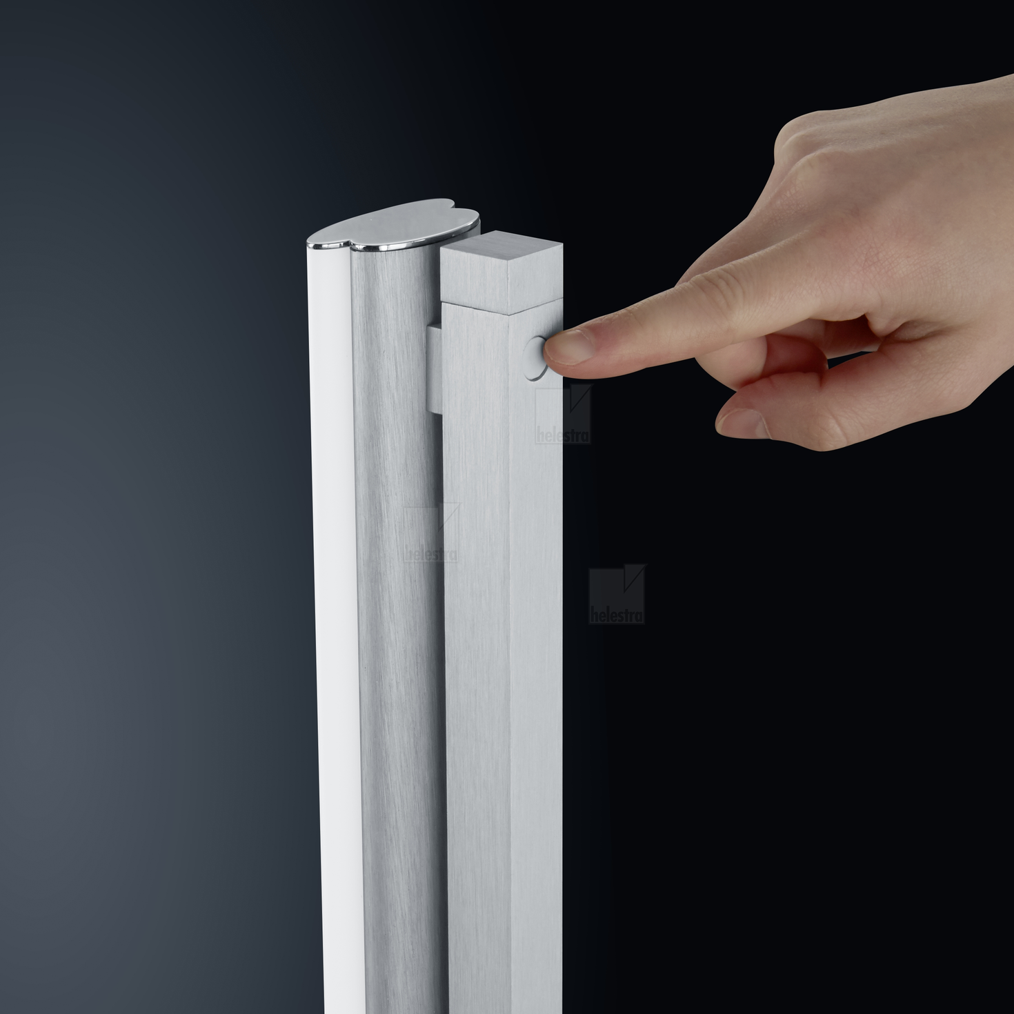 Helestra VENTA  lampada da terra alluminio nickel opaco - cromato