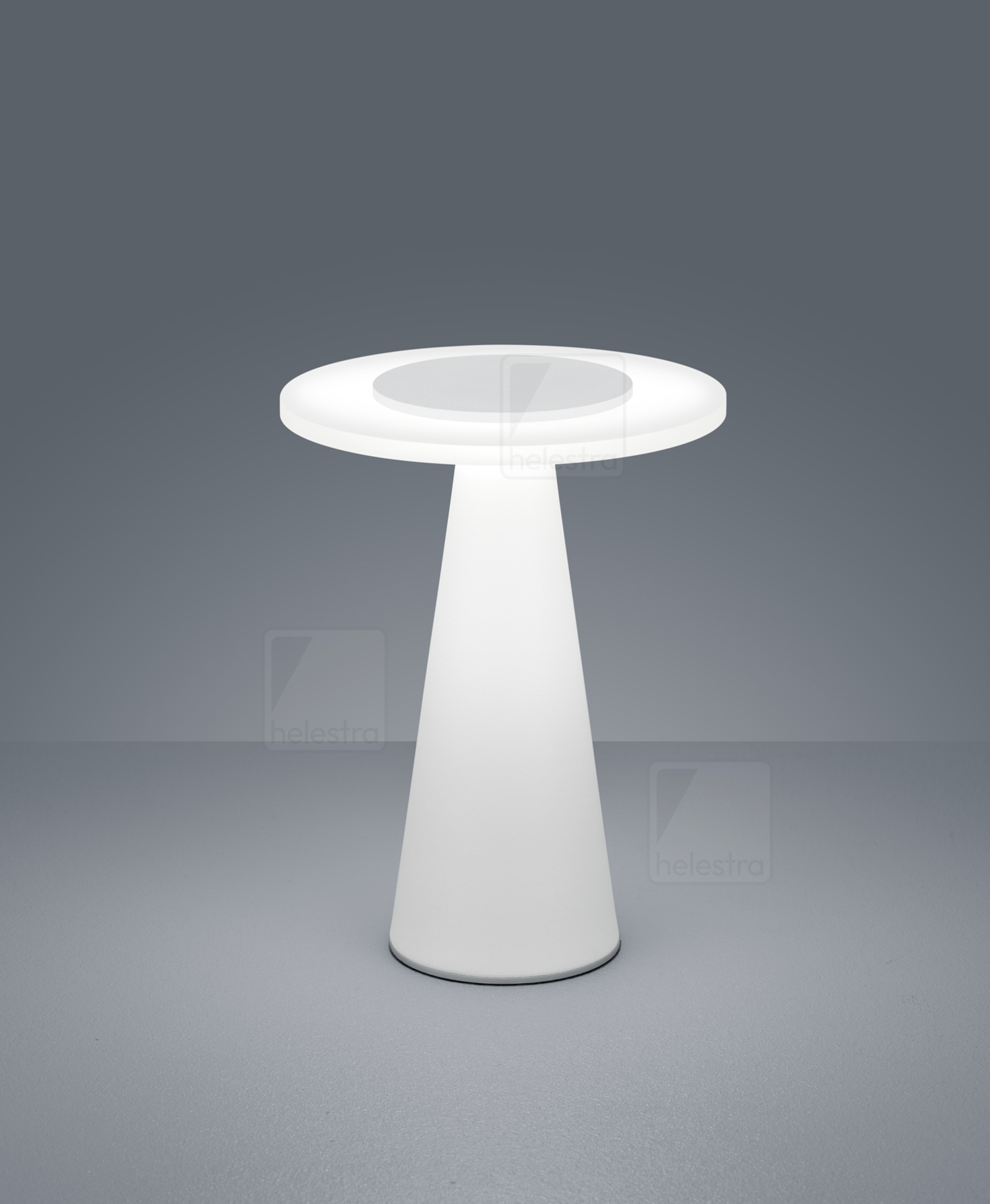 Helestra BAX  Tischleuchte Aluminium mattweiß