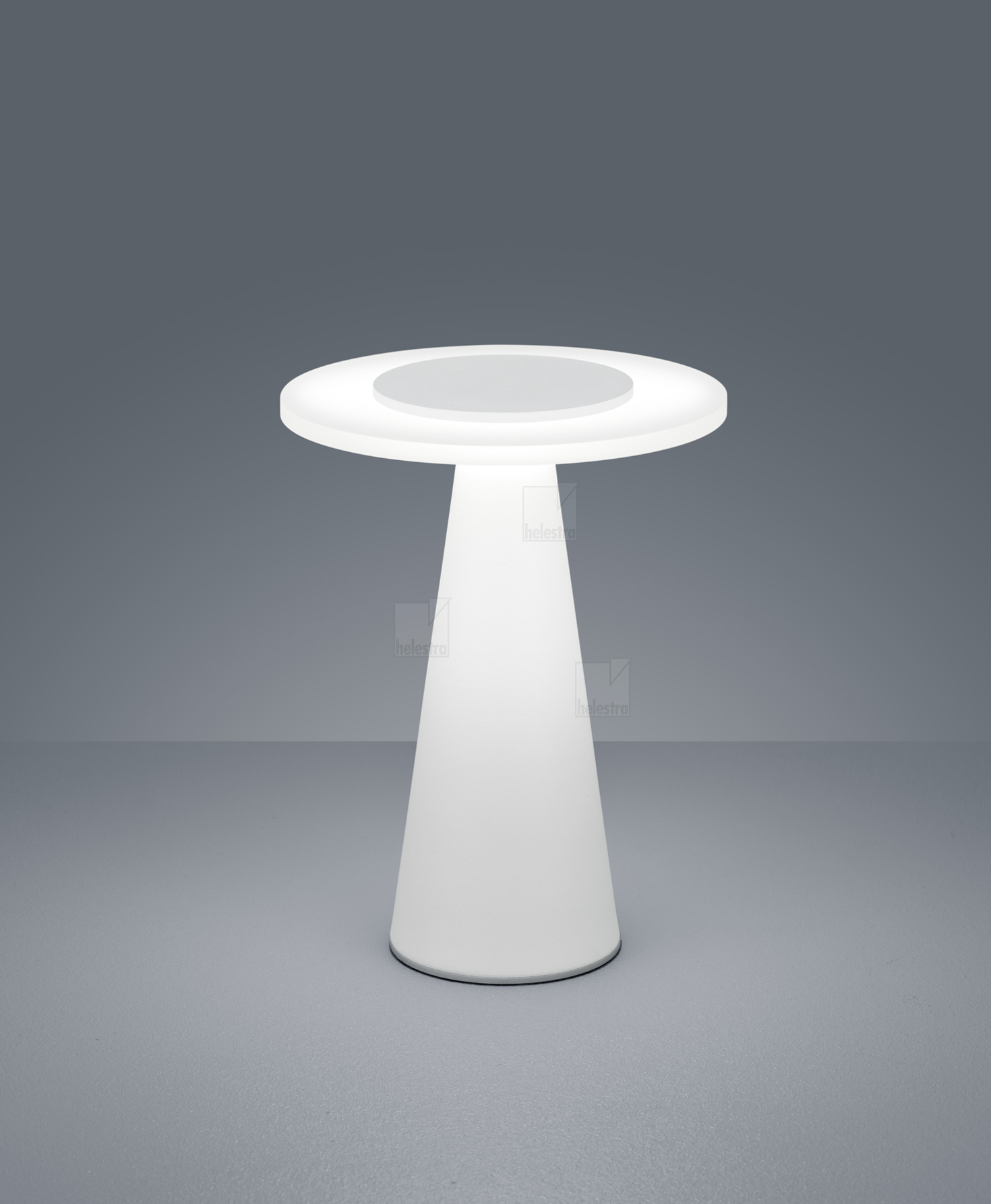 Helestra BAX  table luminaire aluminium mat white