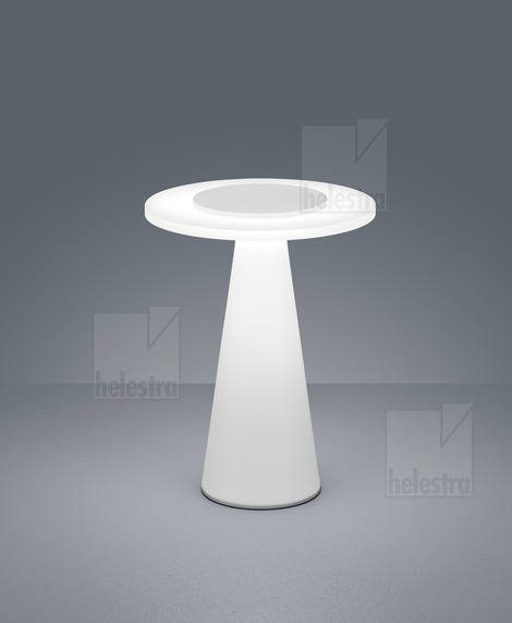 Helestra BAX  Tischleuchte Aluminium mattweiß