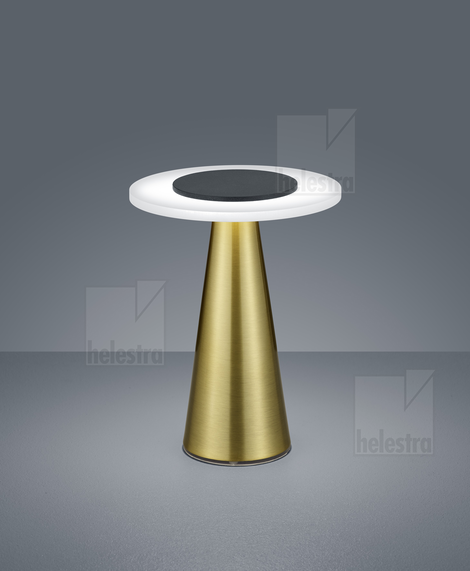 Helestra BAX  table luminaire aluminium brass mat - black