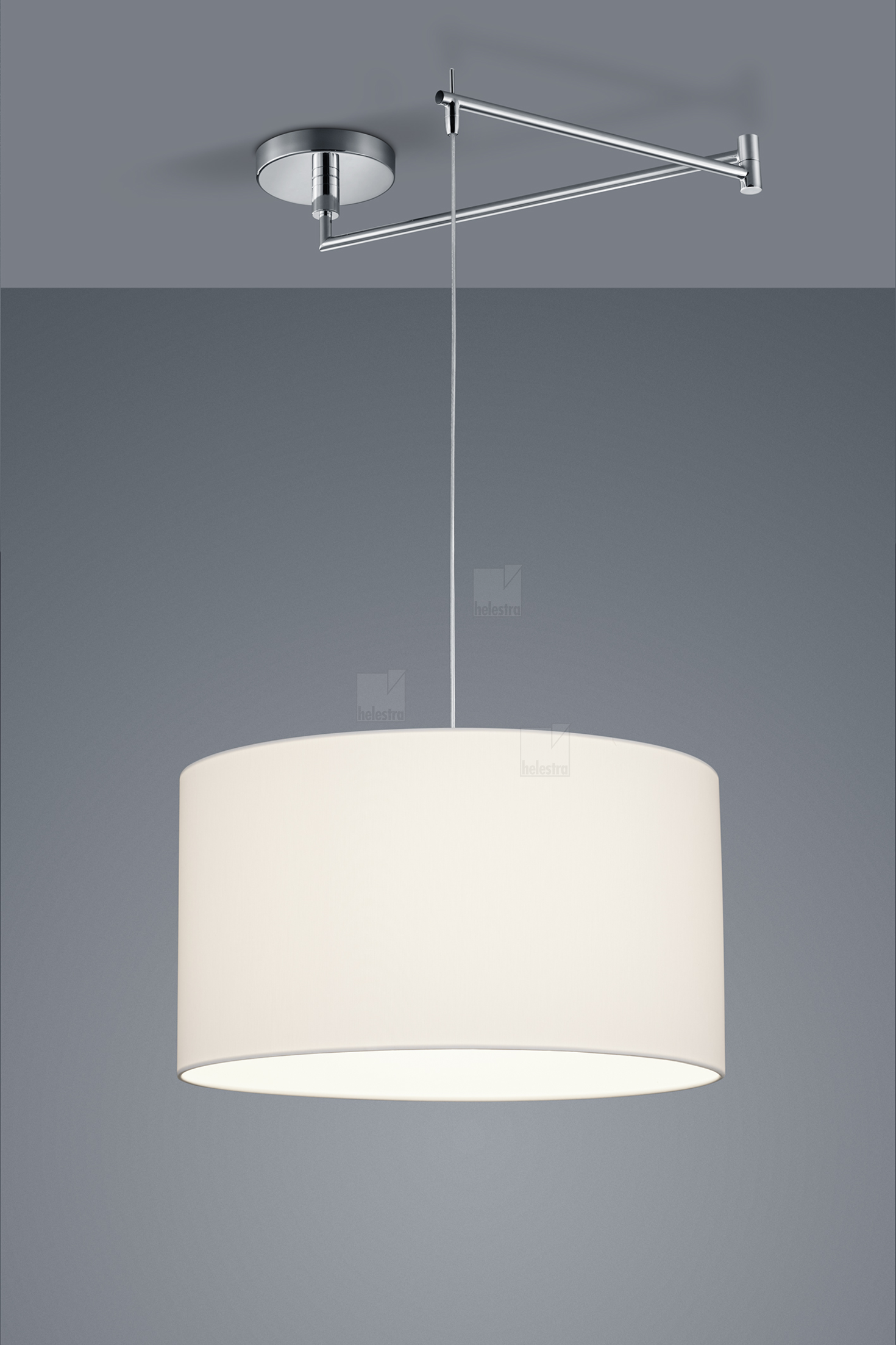 Helestra CERTO  pendant luminaire steel chrome