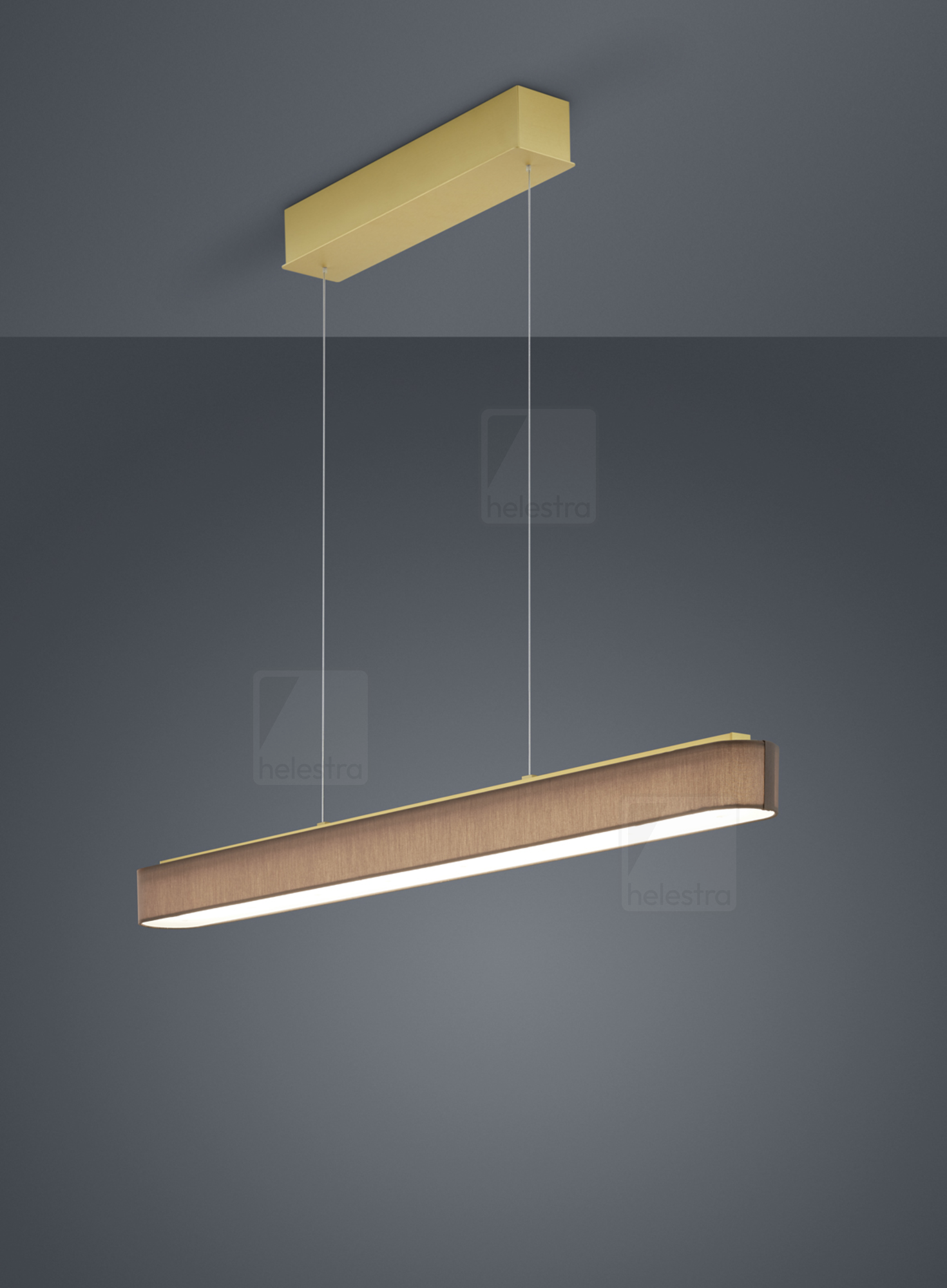 Helestra BOKI  suspension lumineuse aluminium laiton mat