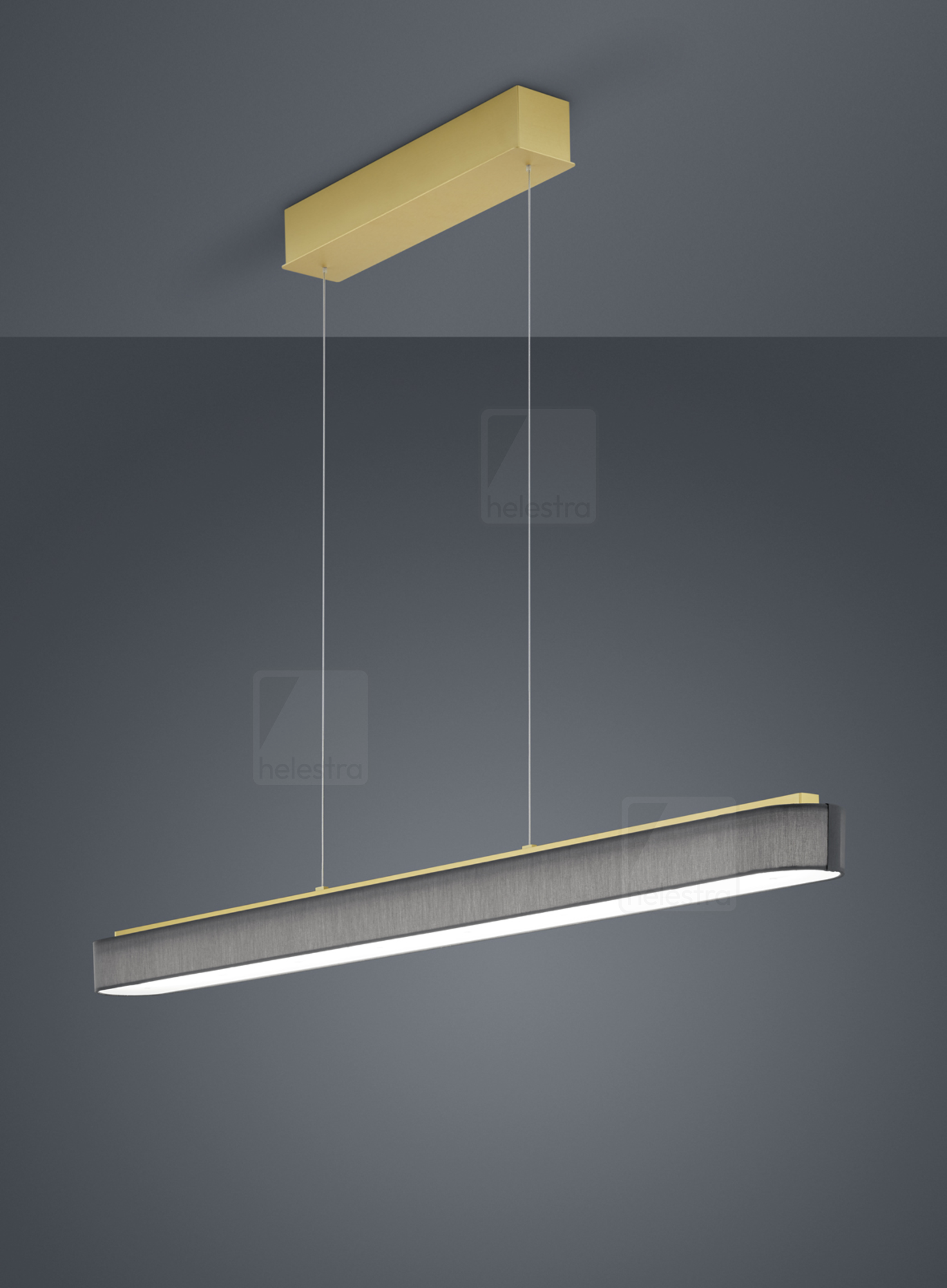 Helestra BOKI  suspension lumineuse aluminium laiton mat