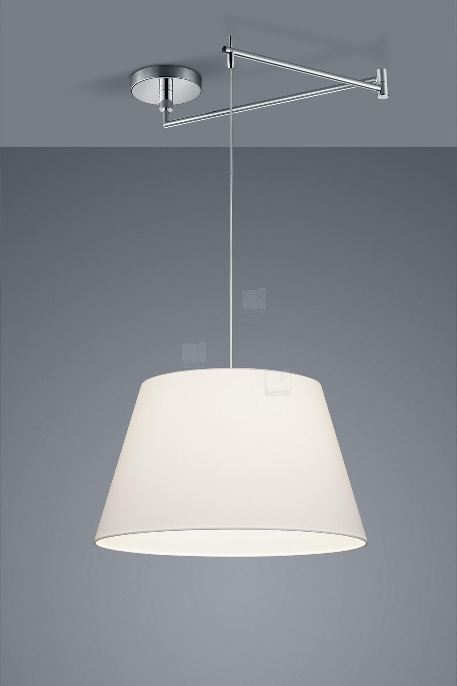 Helestra CERTO  pendant luminaire steel chrome