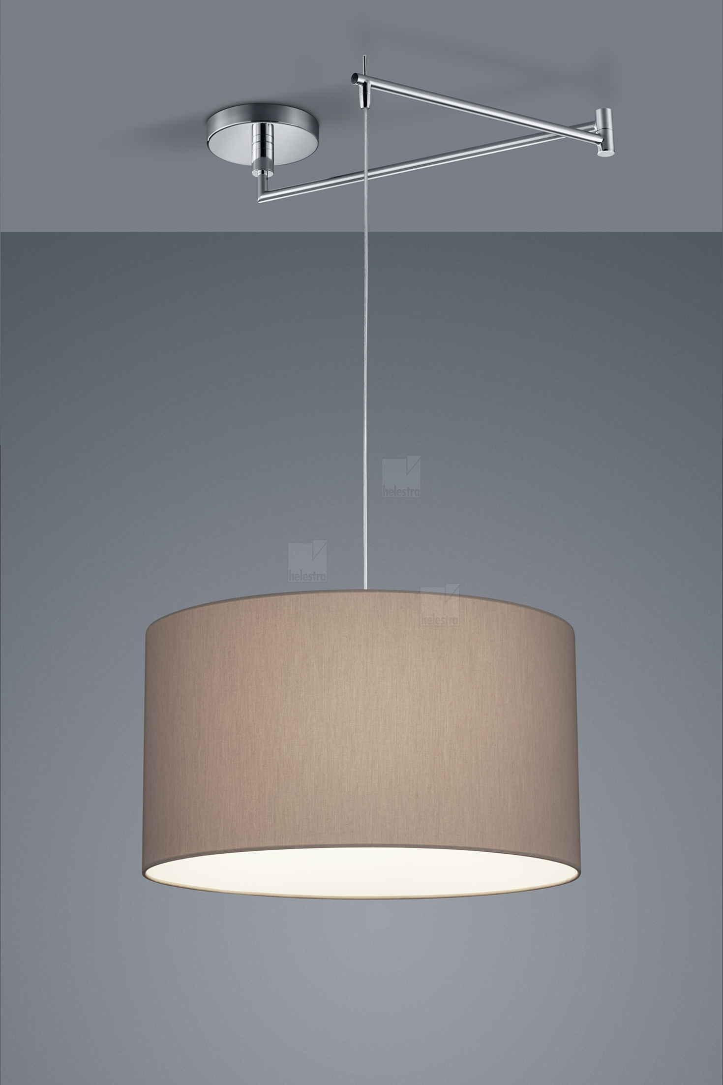 Helestra CERTO  pendant luminaire steel chrome