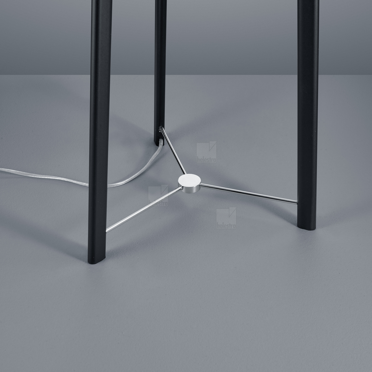 Helestra CERTO  floor luminaire steel mat black - chrome