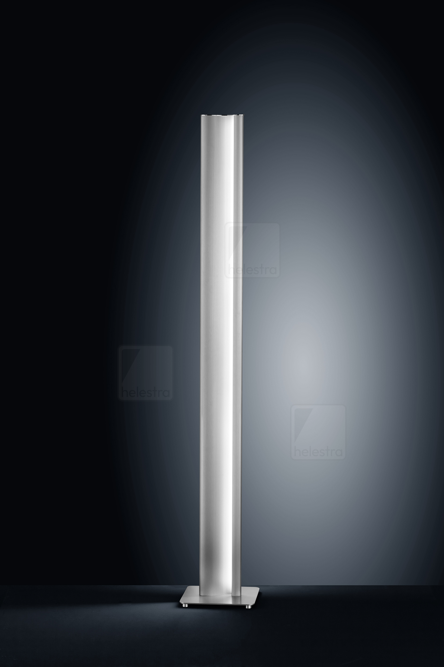 Helestra KURVO  floor luminaire  nickel mat - chrome