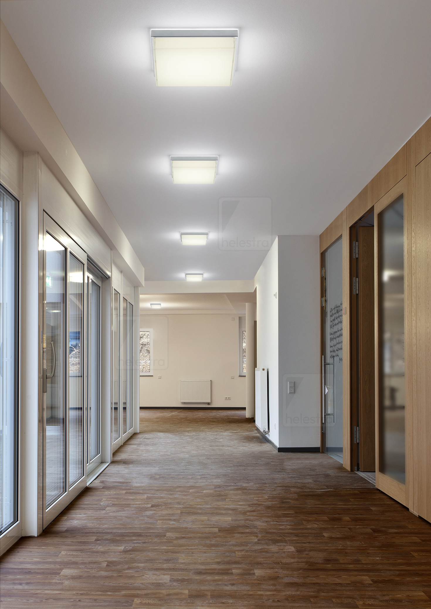 Helestra COSI  lampada soffitto acciaio nickel opaco