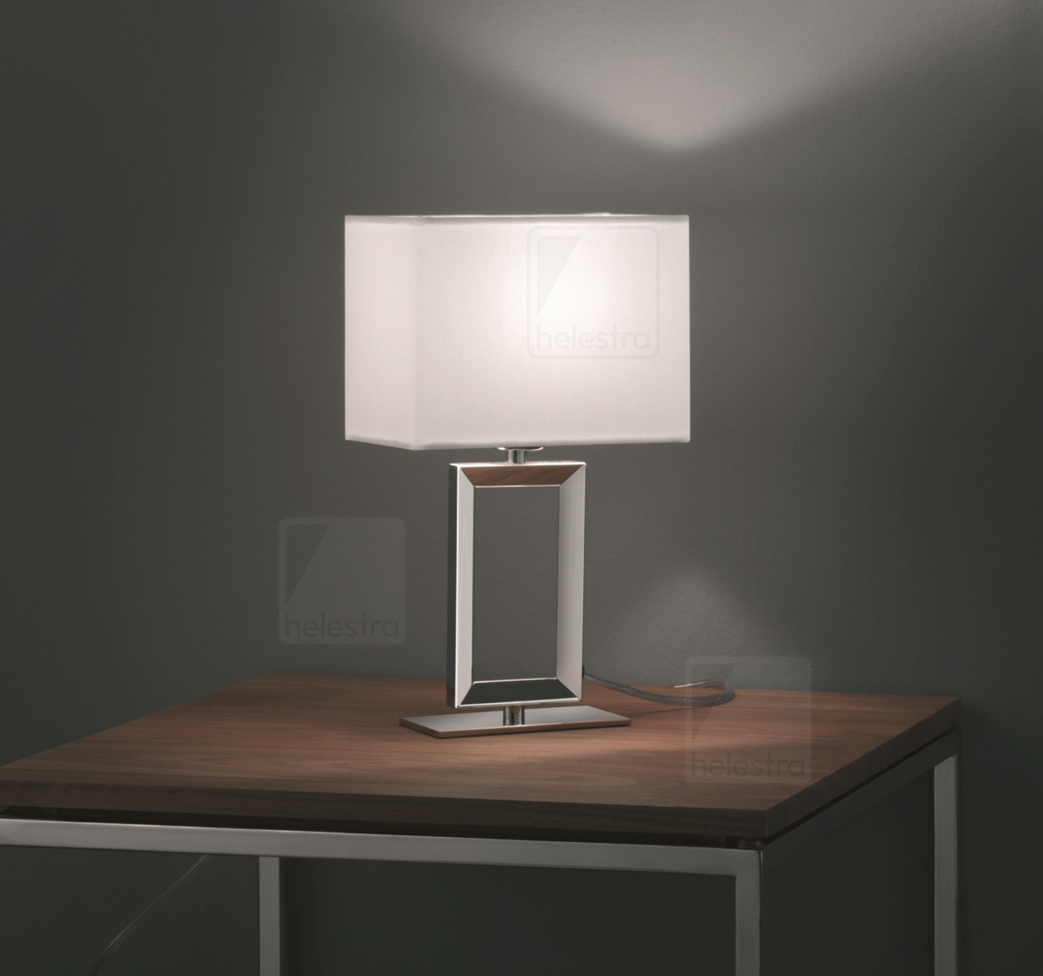 Helestra ENNA  lampe de table Acier nickel poli