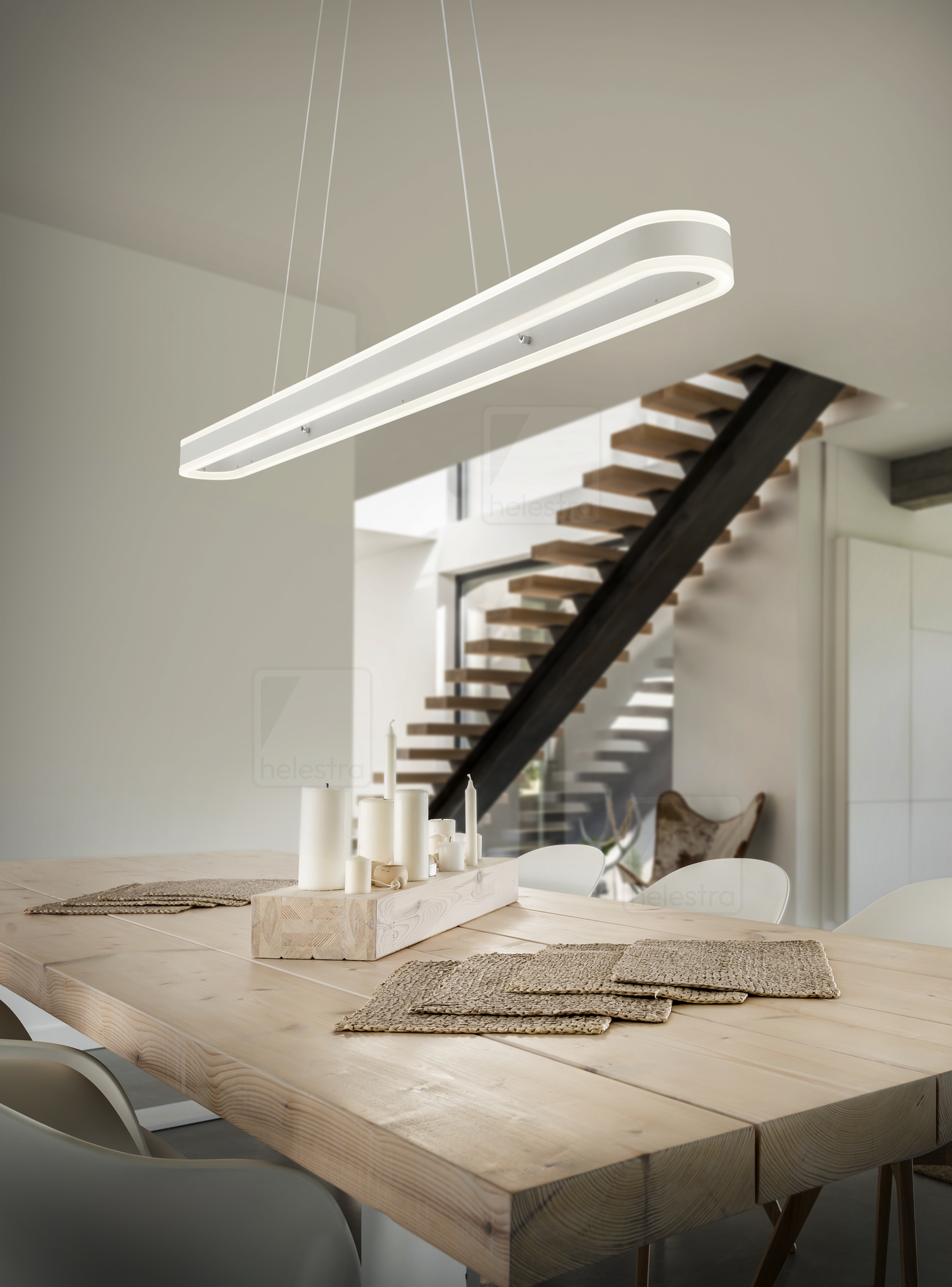 Helestra LIV  suspension lumineuse  blanc mat