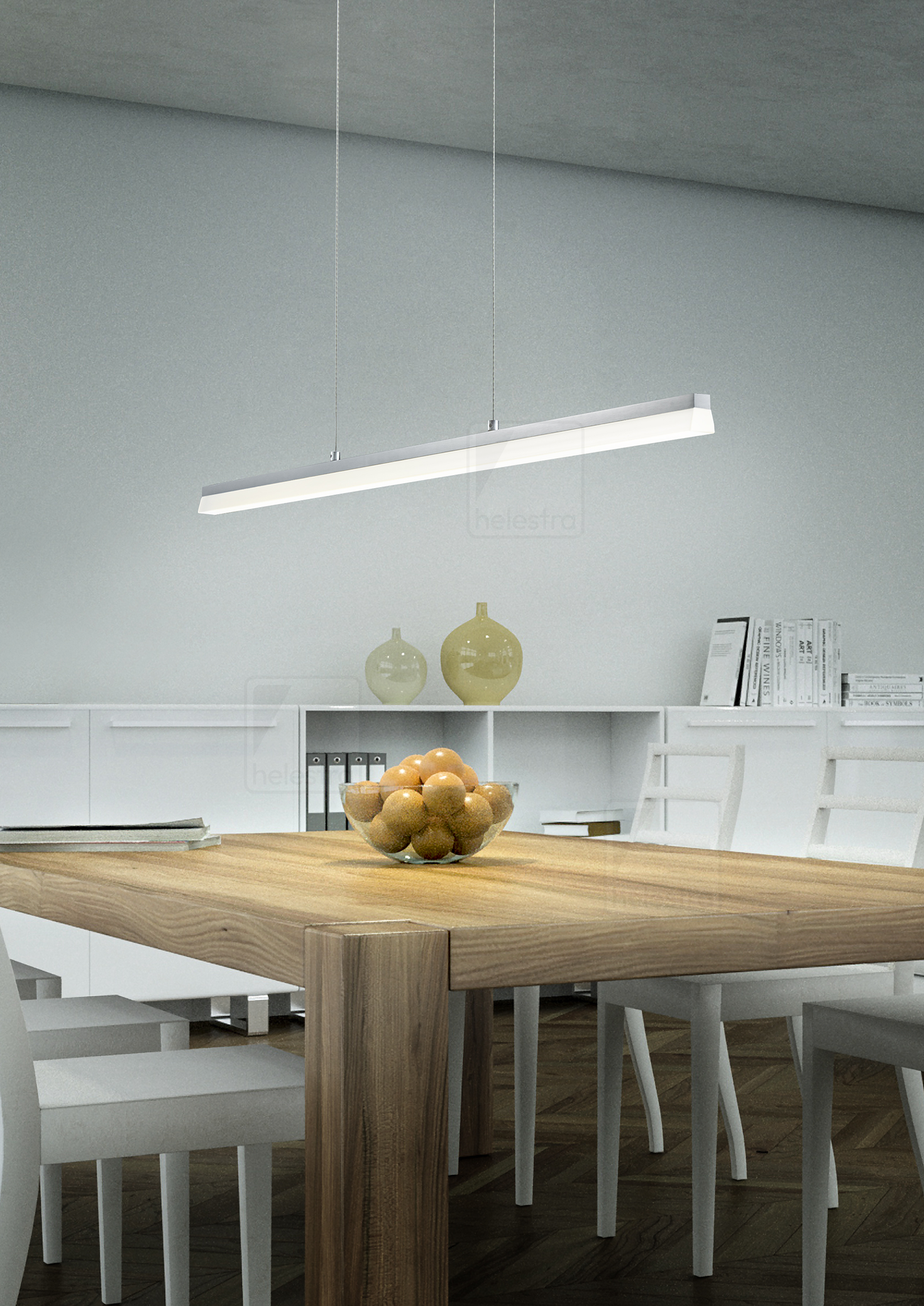 Helestra MOYA  suspension lumineuse aluminium aluminium mat