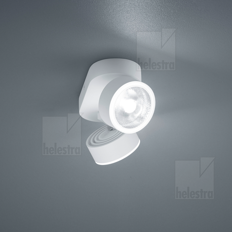 Helestra PAX  lampada soffitto alluminio bianco opaco