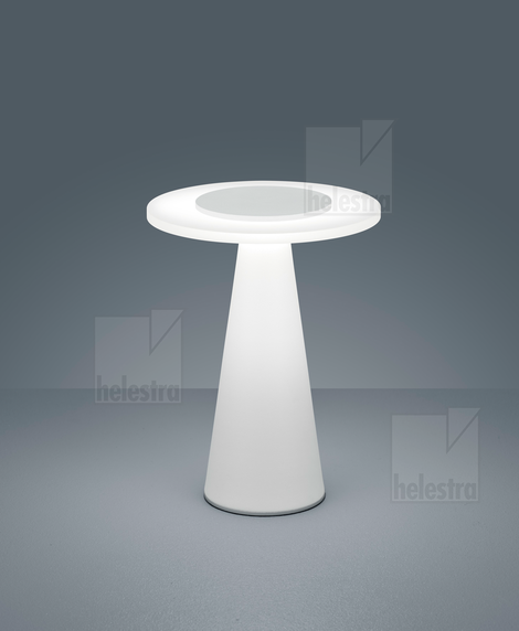 Helestra BAX  lampada da tavolo alluminio bianco opaco