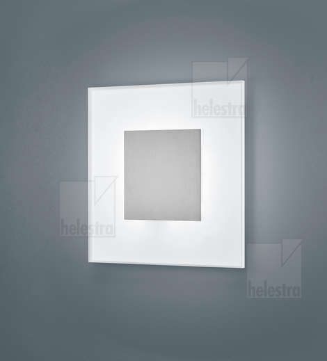 Helestra VADA lampada da parete/soffitto alluminio nickel opaco