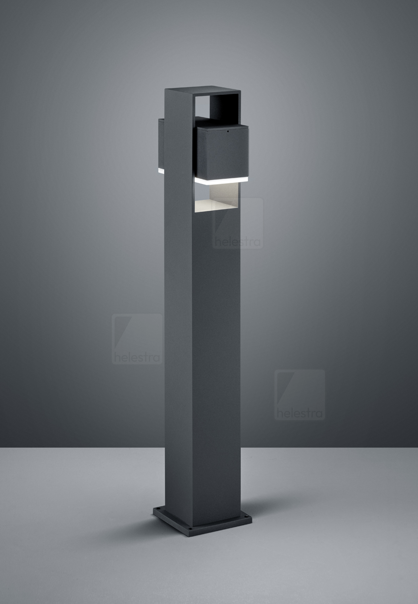 Helestra ISY  borne lumineuse aluminium graphite