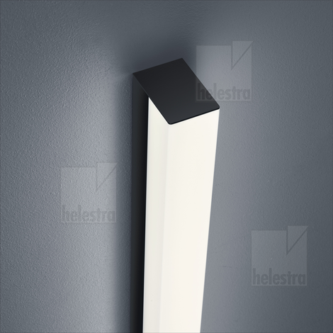 Helestra LADO lampada da parete/soffitto alluminio nero opaco