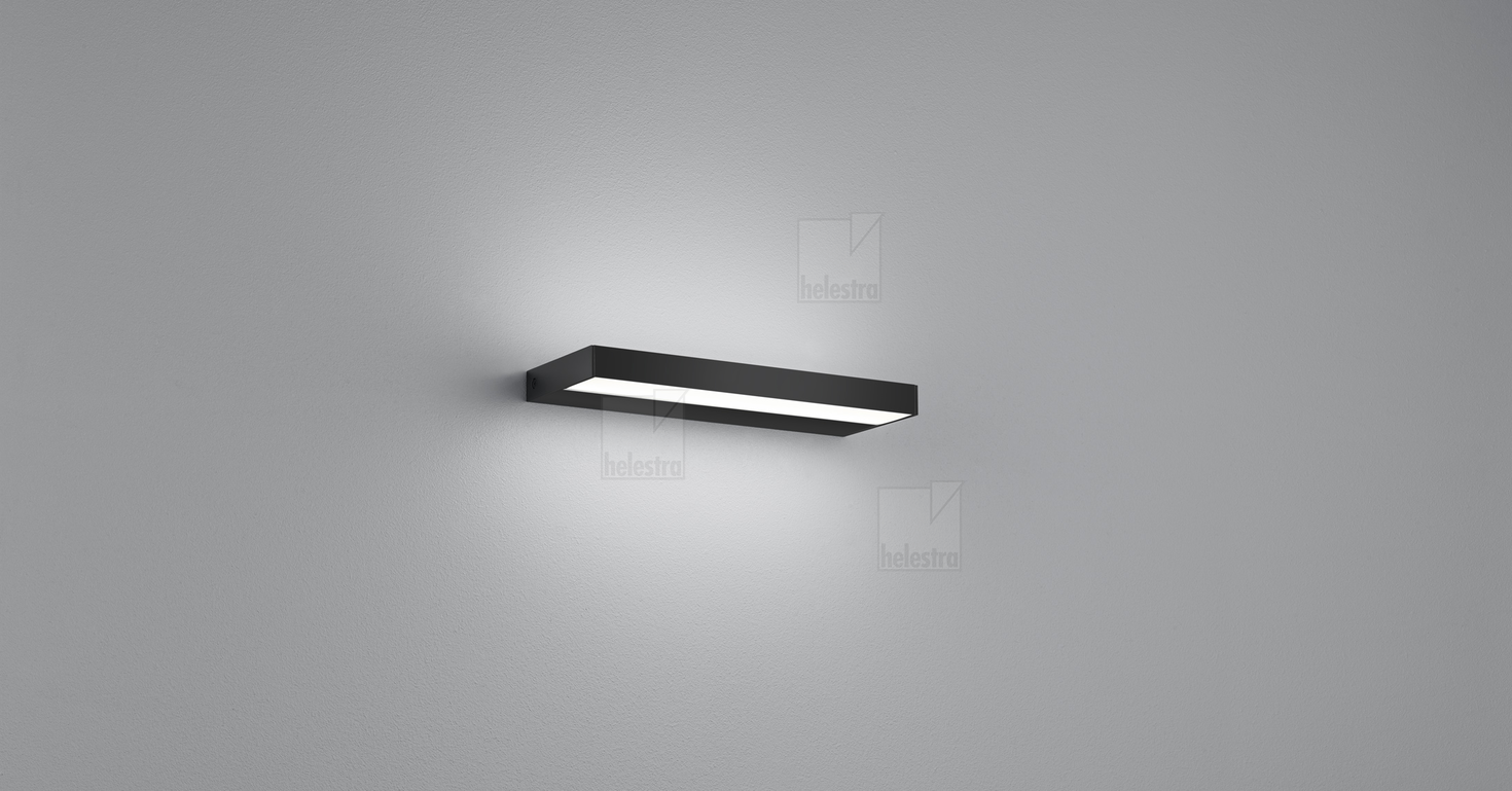 Helestra SLATE  applique aluminium noir mat