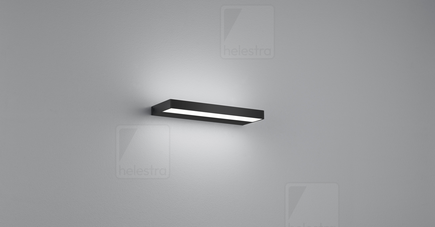 Helestra SLATE  applique aluminium noir mat