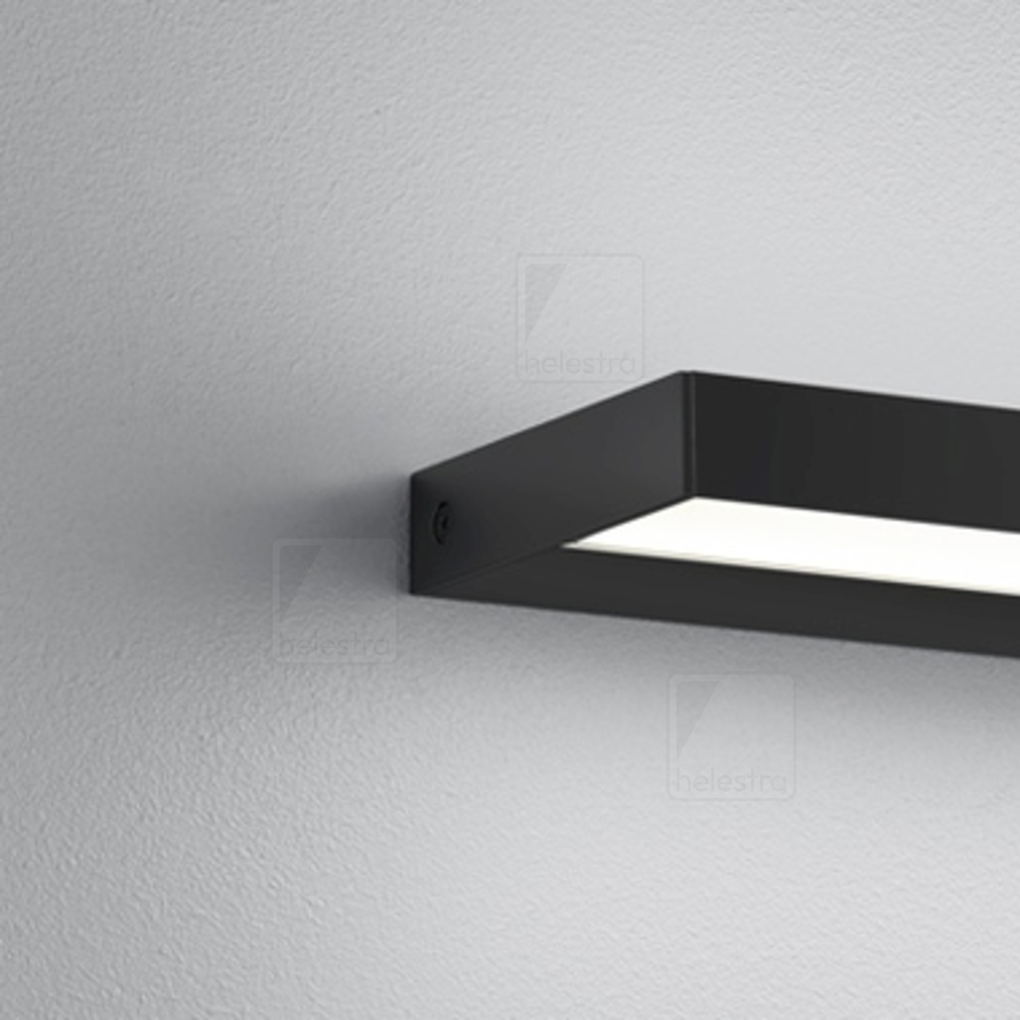 Helestra SLATE  applique aluminium noir mat