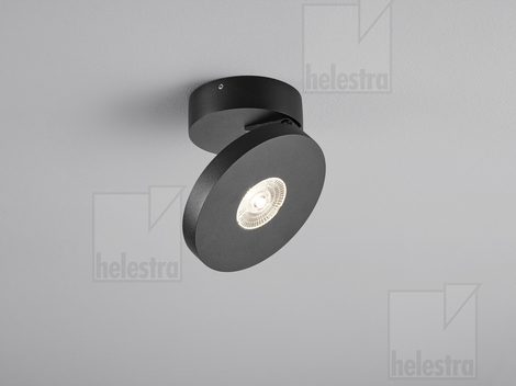 Helestra GOTO  Deckenleuchte Aluminium mattschwarz