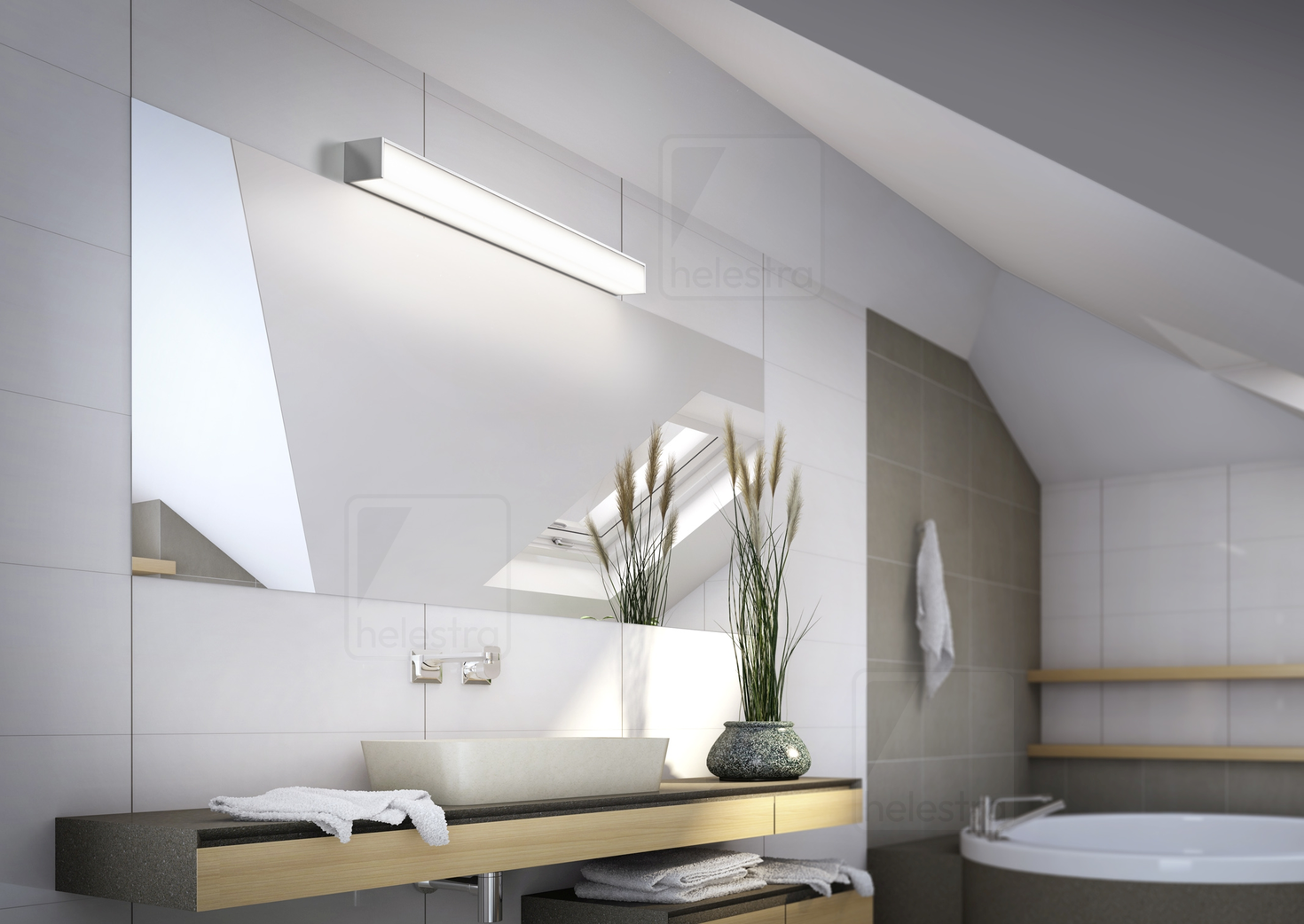 Helestra NOK  Wandleuchte Aluminium chrom