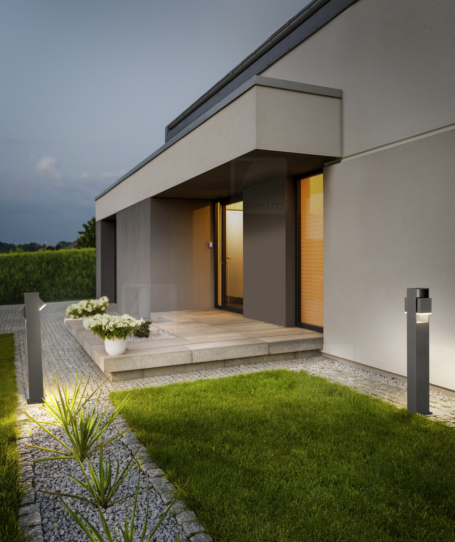 Helestra ISY  borne lumineuse aluminium graphite