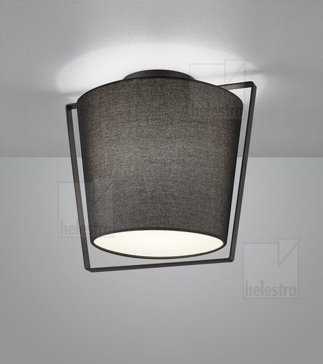 Helestra UKA  Plafonnier Acier noir mat