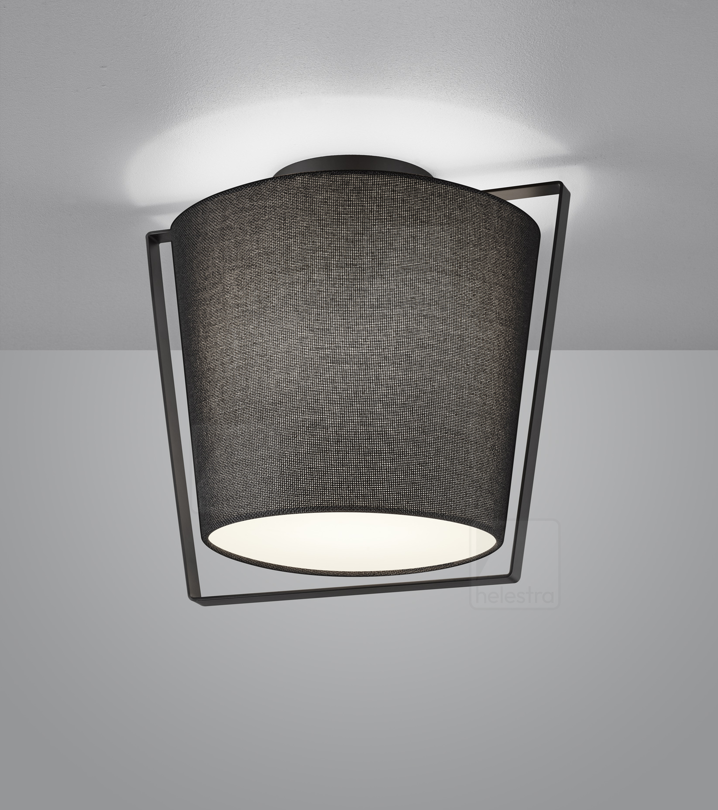 Helestra UKA  Plafonnier Acier noir mat