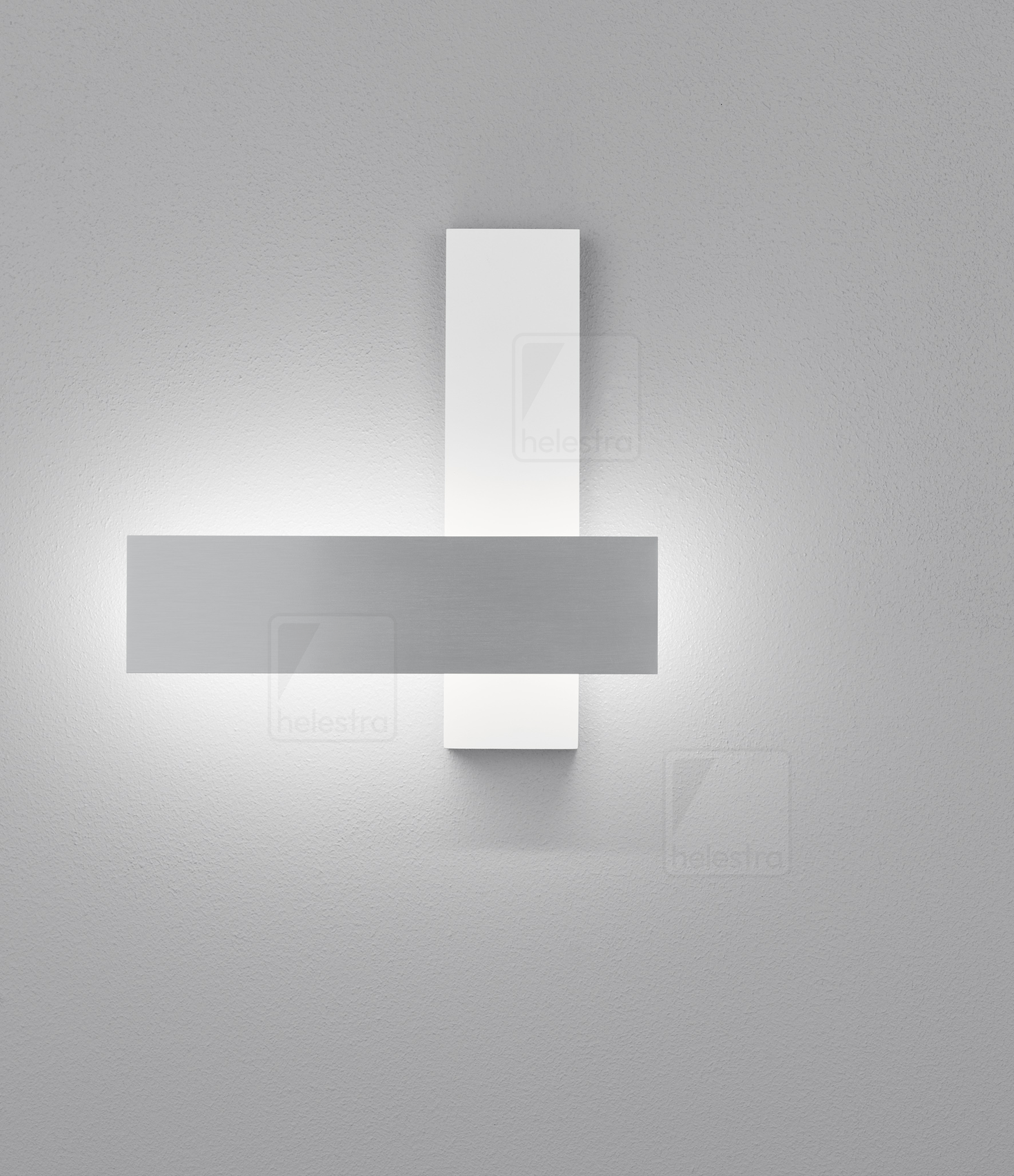 Helestra DEX  wall luminaire steel aluminium polished - mat white