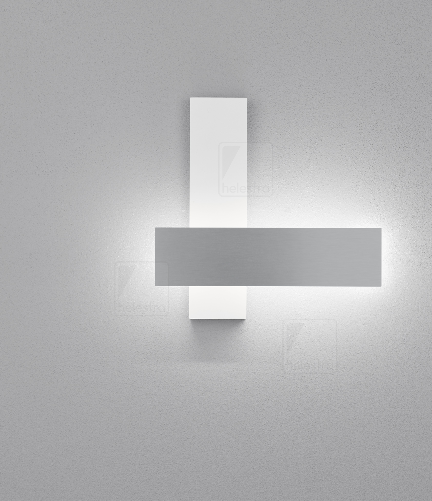 Helestra DEX  wall luminaire steel aluminium polished - mat white