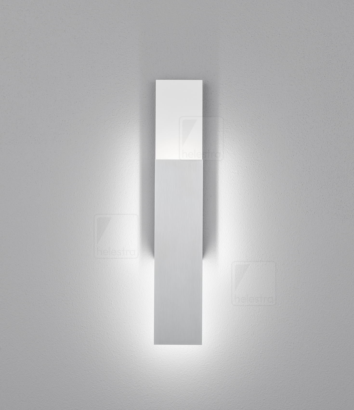 Helestra DEX  applique Acier aluminium poli - balnc mat