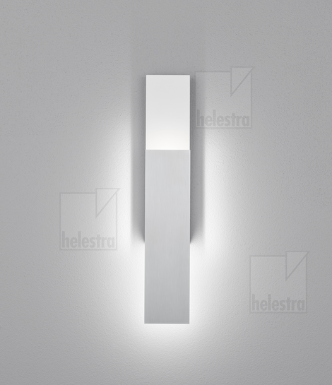 Helestra DEX  applique Acier aluminium poli - balnc mat