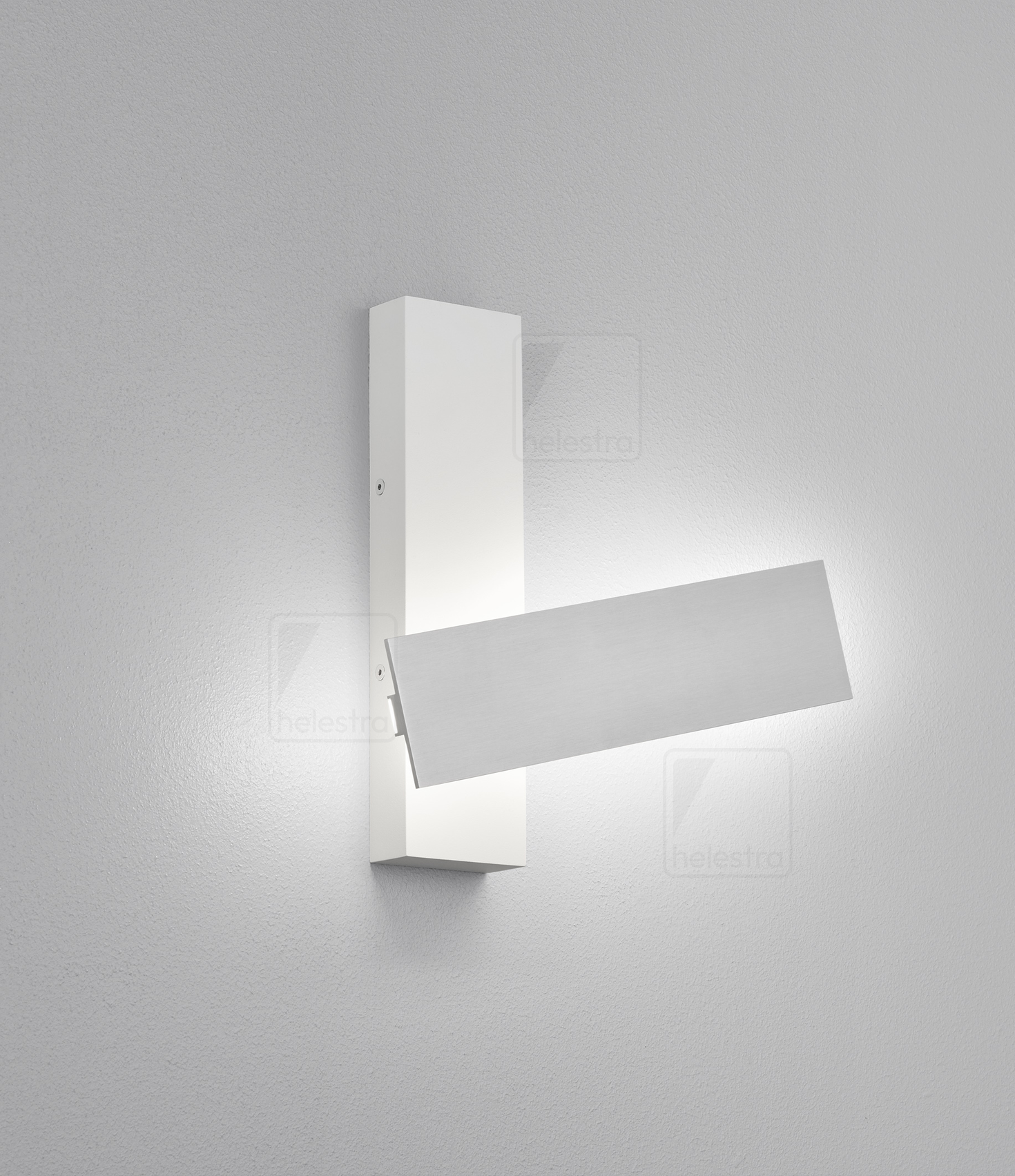 Helestra DEX  wall luminaire steel aluminium polished - mat white