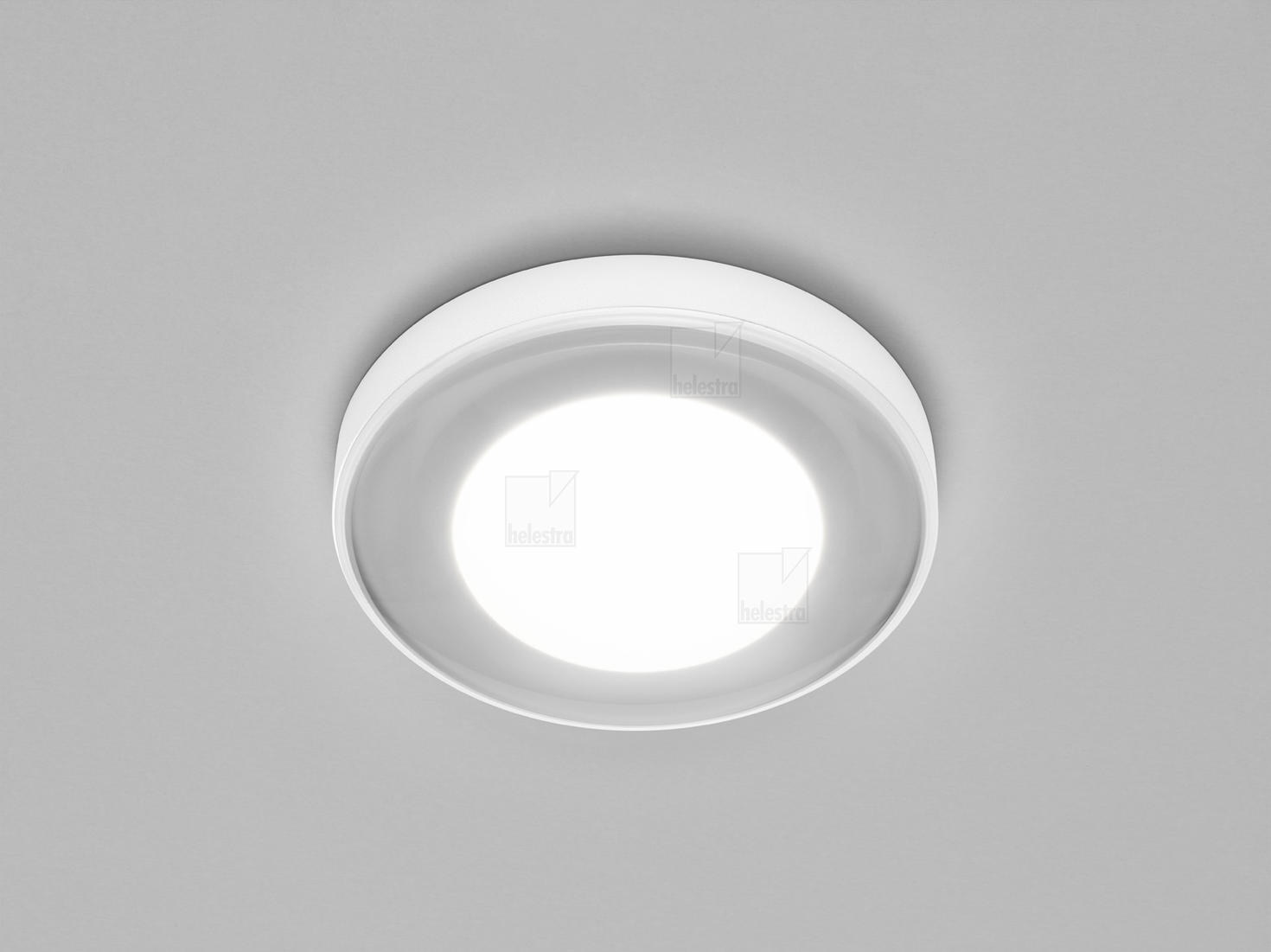 Helestra LUG  Plafonnier encastré aluminium blanc mat