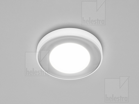 Helestra LUG  recessed ceiling luminaire aluminium mat white