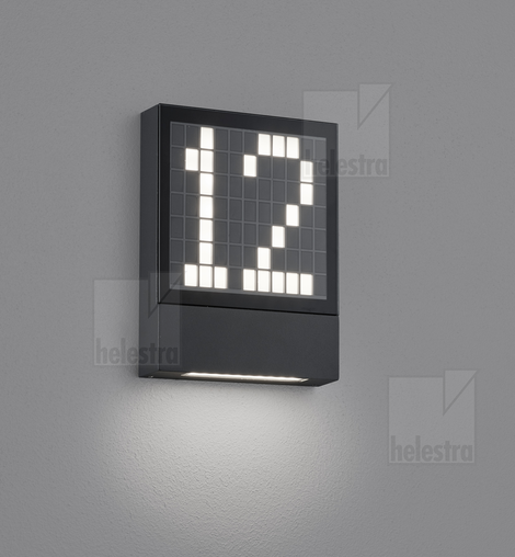 Helestra DIAL  applique aluminium graphite