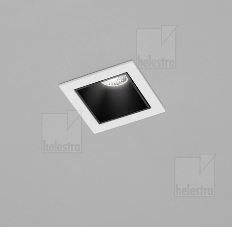 Helestra PIC  Decken-Einbauleuchte Aluminium weiß-schwarz