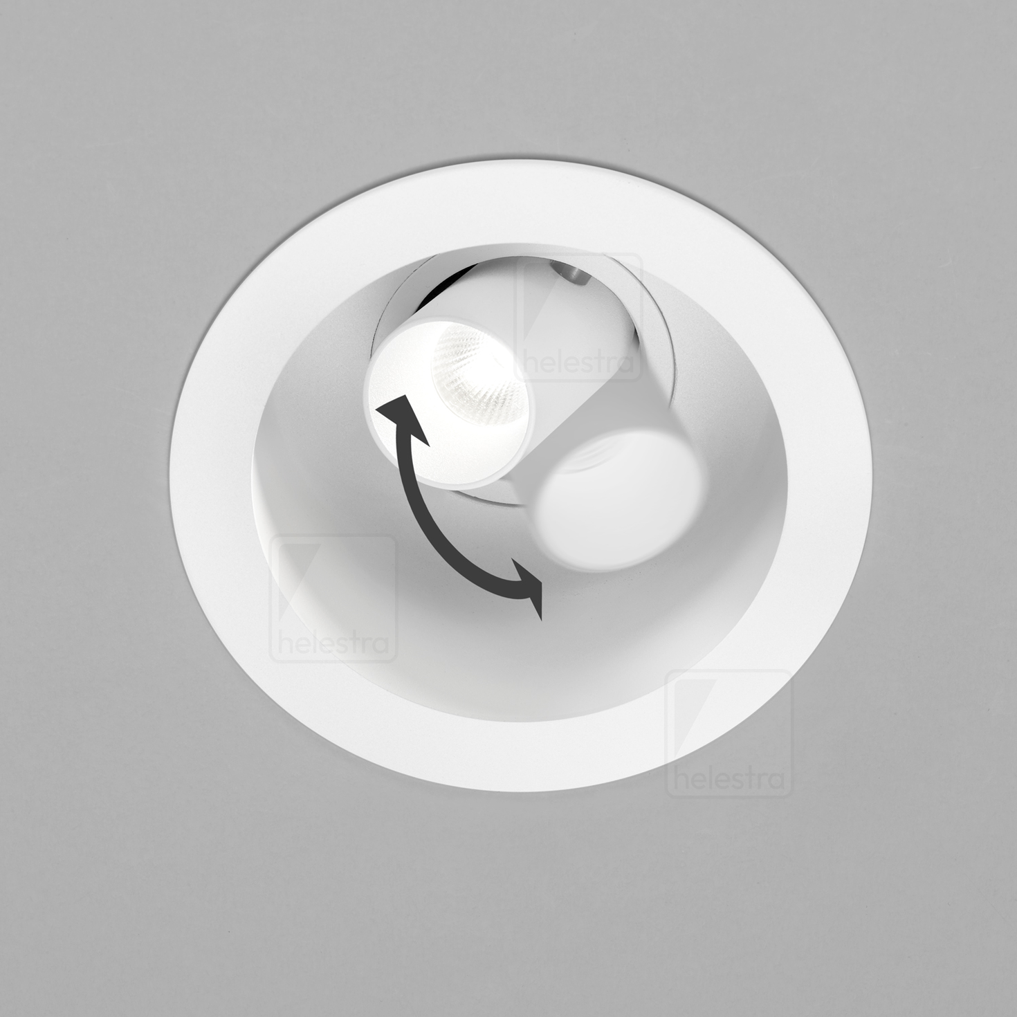 Helestra RUN  recessed ceiling luminaire  white - white