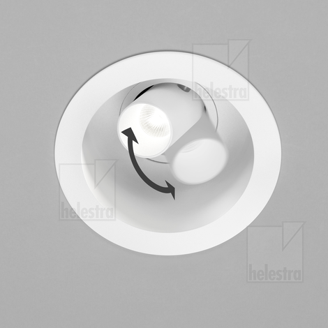 Helestra RUN  recessed ceiling luminaire  white - white