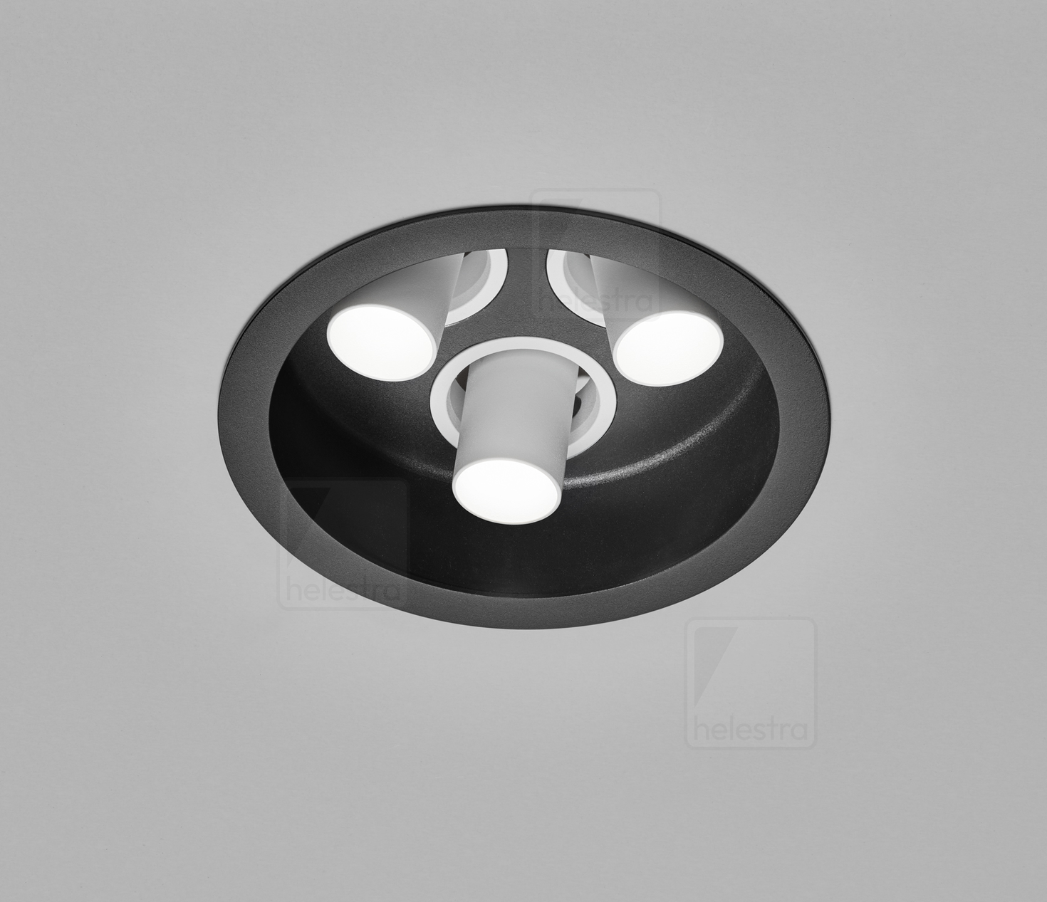 Helestra RUN  recessed ceiling luminaire  black - white