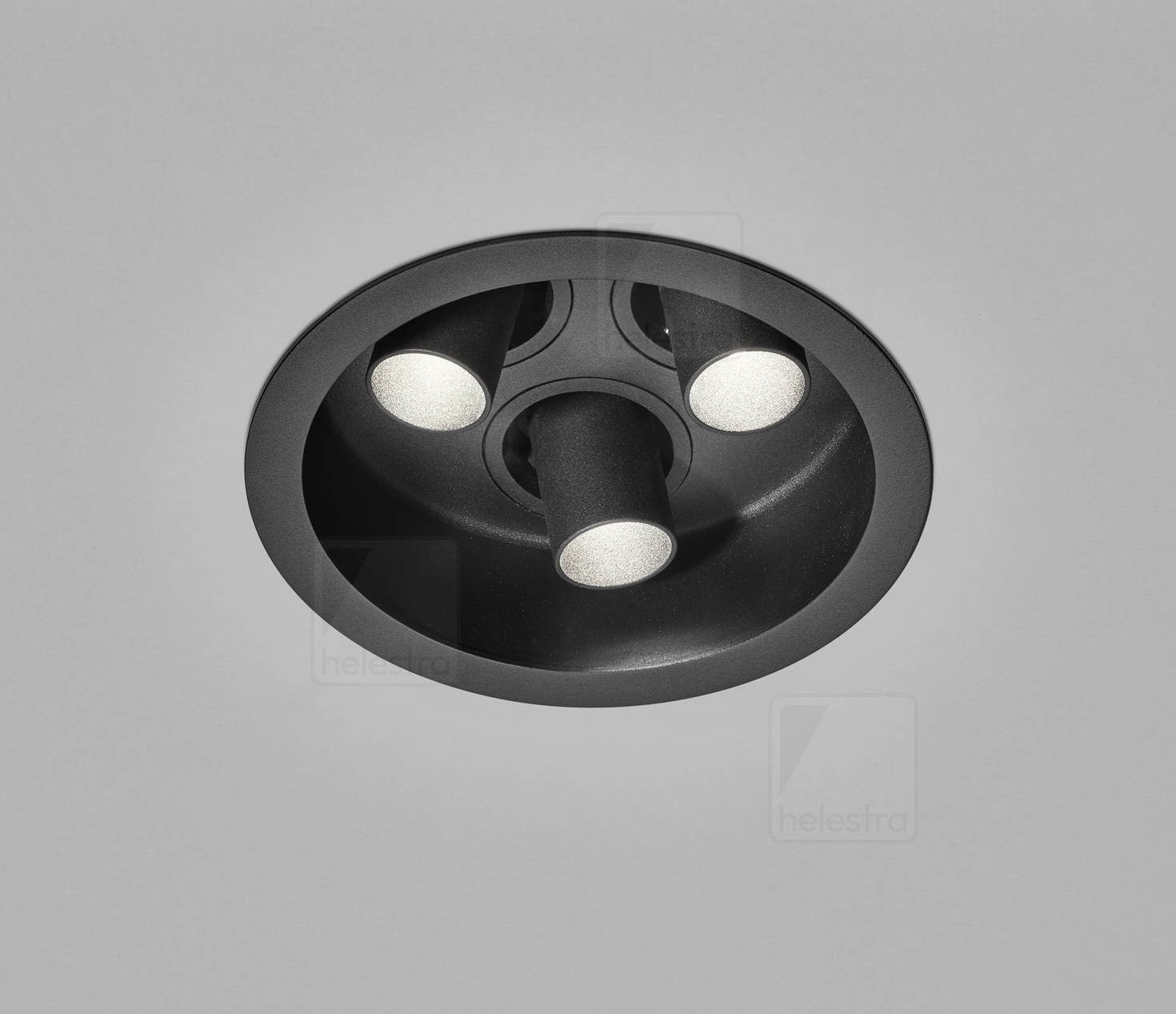 Helestra RUN  recessed ceiling luminaire  black - black