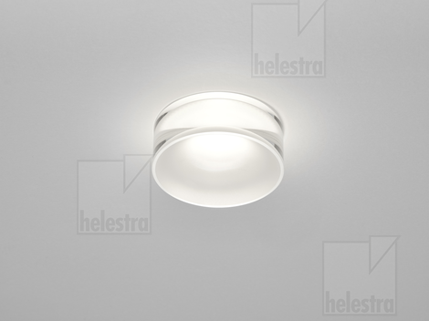 Helestra SKA  Plafonnier encastré aluminium blanc
