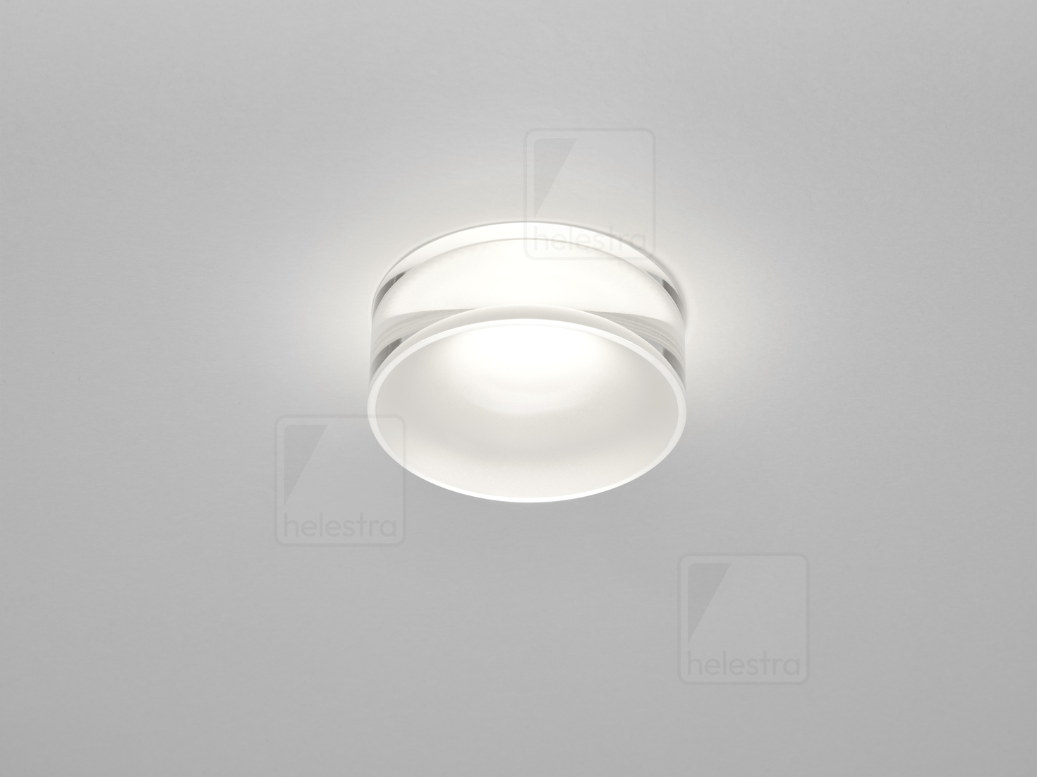 Helestra SKA  recessed ceiling luminaire aluminium white