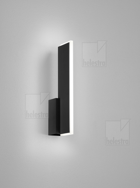 Helestra NEX  Wandleuchte Aluminium mattschwarz