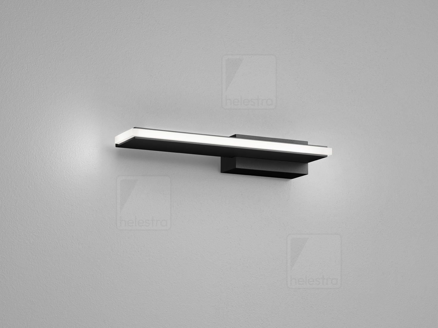 Helestra NEX  applique aluminium noir mat