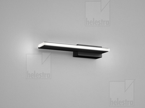 Helestra NEX  lampada a parete alluminio nero opaco