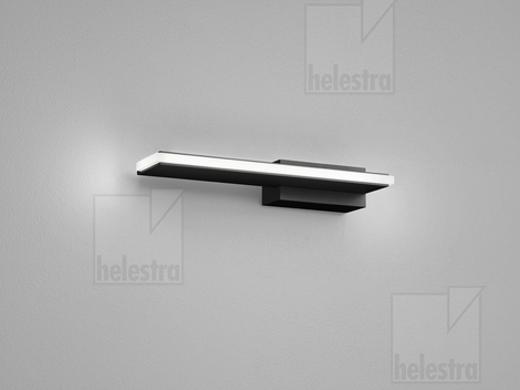 Helestra NEX  applique aluminium noir mat