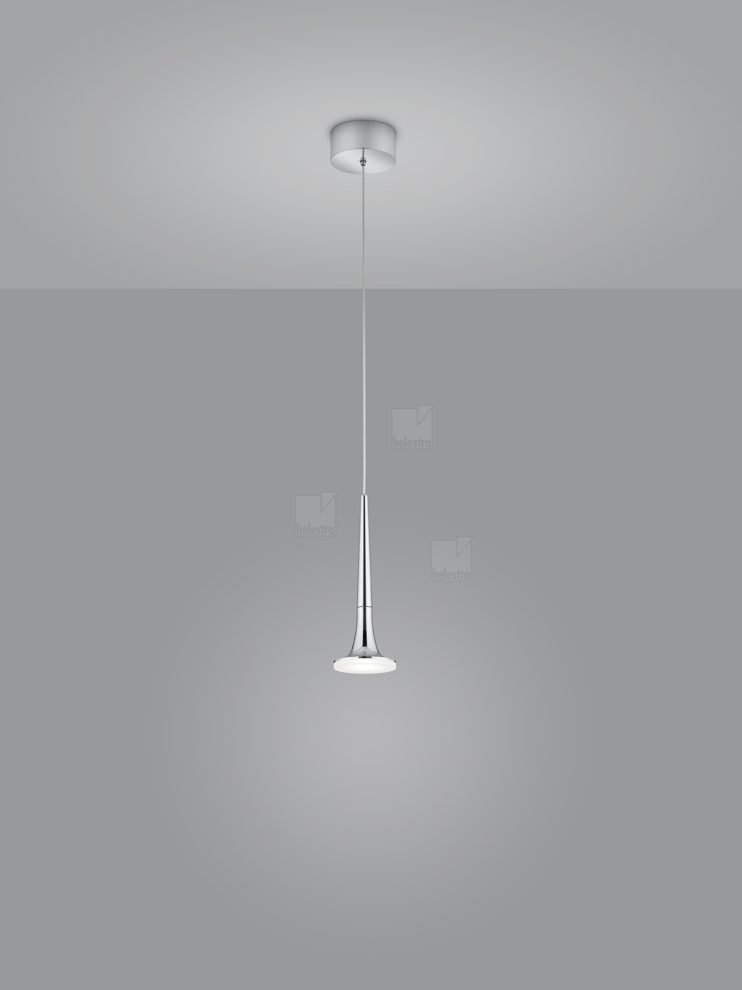 Helestra FLUTE  pendant luminaire aluminium chrome